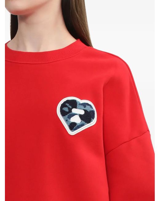 A Bathing Ape Red Heart-Motif Sweater
