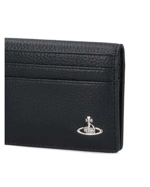 Vivienne Westwood Black Orb-Plaque Card Holder