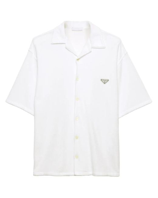 Prada Poloshirt Van Badstof in het White voor heren