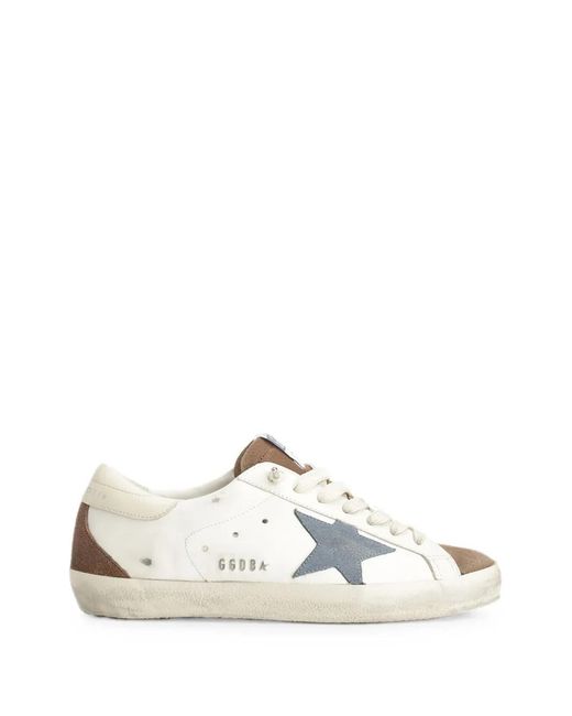 Golden Goose Deluxe Brand White Super Star Leather Sneakers for men