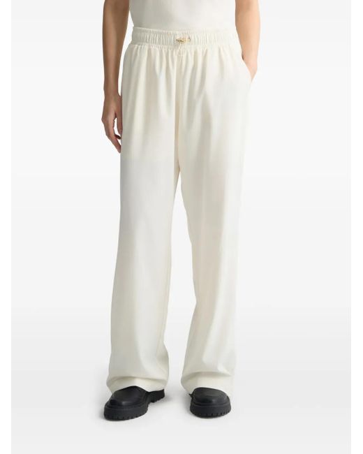 Liu Jo White Logo-Plaque Track Pants