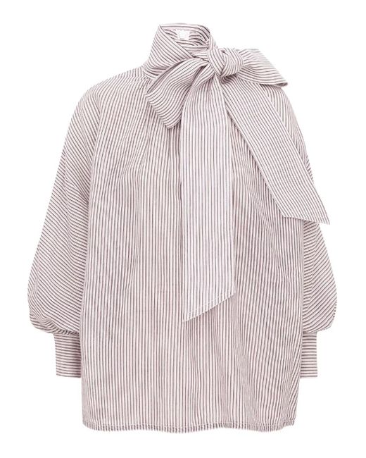 Zimmermann Pink Hypnotic Striped Blouse