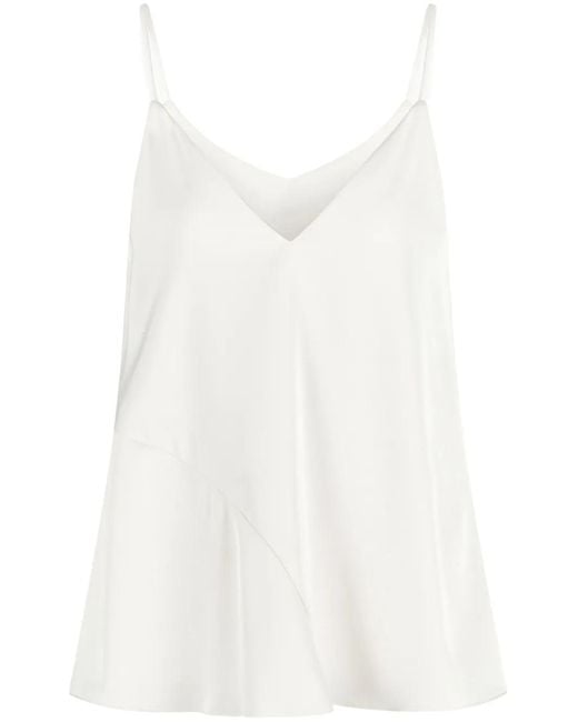 ARMANI EXCHANGE White Satin Tank Top