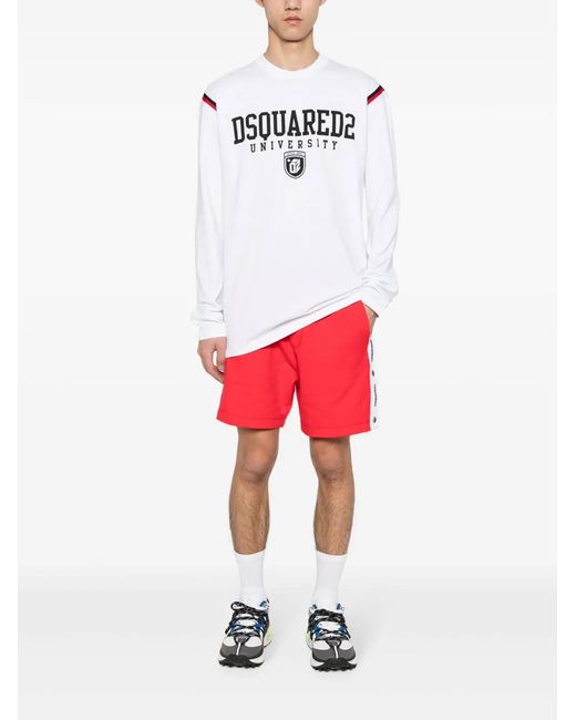DSquared² White Varsity Fit Tee for men