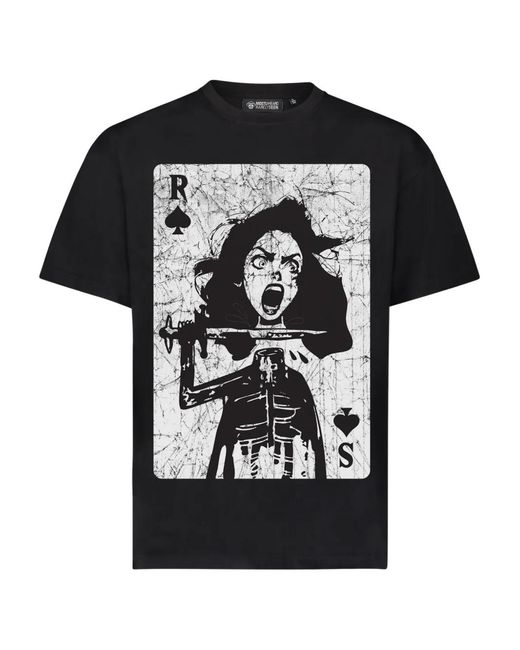Mostly Heard Rarely Seen Black Spade Playing Card Printed T-Shirt for men