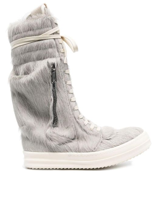 Rick Owens Gray Chunky High-top Sneakers