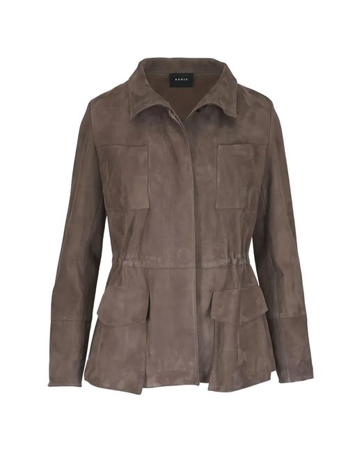 Akris Brown Chianti Suede Jacket