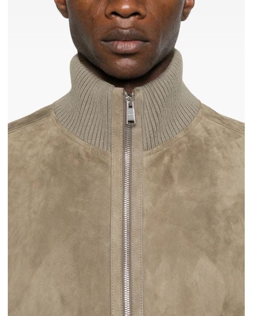 Boss Natural Zip-Up Bomber Jacket for men