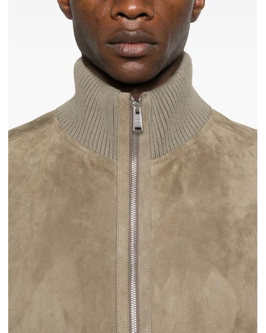 Boss Natural Zip-Up Bomber Jacket for men