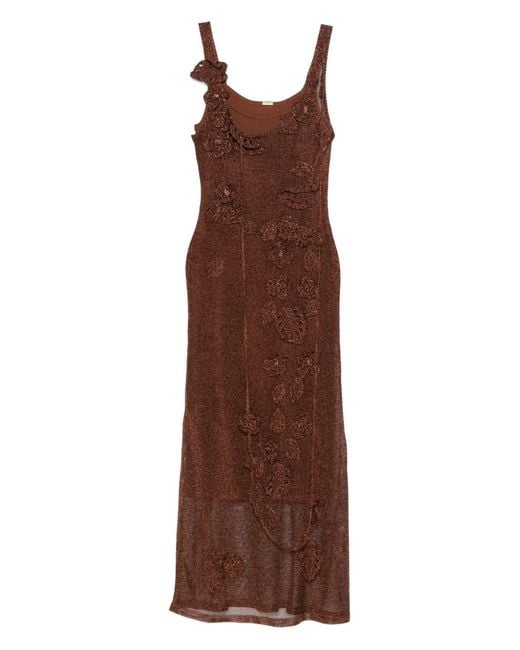 Cult Gaia Brown Pemma Knitted Maxi Dress