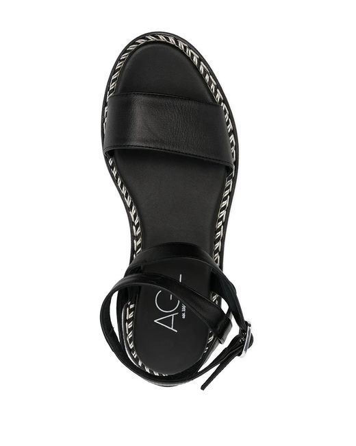 Agl Attilio Giusti Leombruni Black Myrte Flatform Sandal