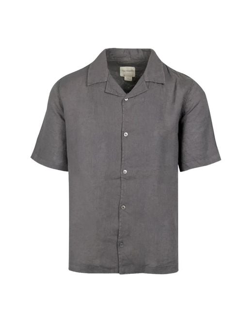 Crossley Gray Camp-Collar Short-Sleeve Shirt for men