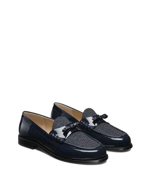 Stuart Weitzman Blue Mocassins Lottie À Détail De Nœud