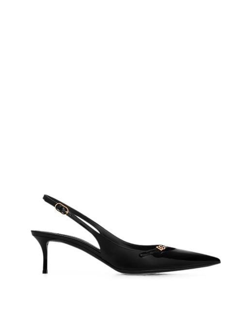 Dolce & Gabbana Black Patent-Leather Pumps