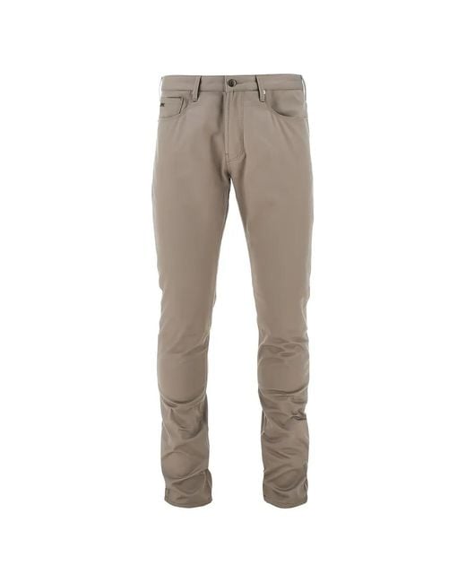 Emporio Armani Gray Logo Pocket Trousers for men