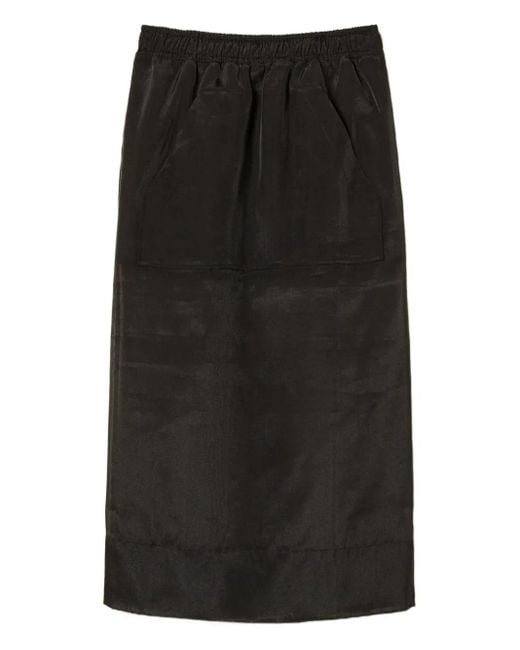 Twinset Midi-Rok Met Elastische Taille in het Black