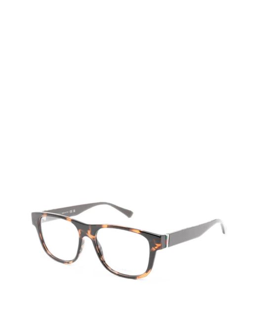 Gucci Brown Tortoiseshell-Effect Square-Frame Glasses