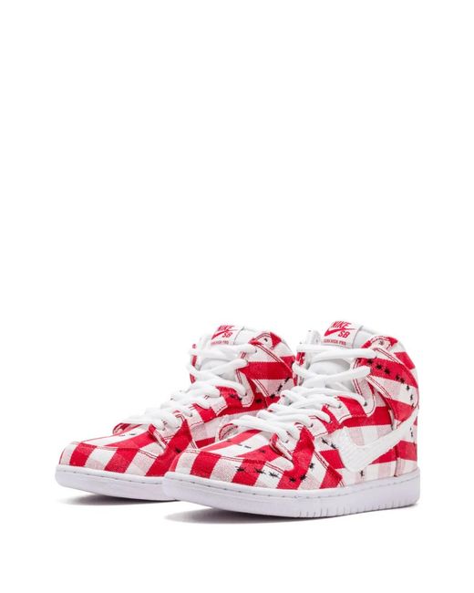 Nike Red Dunk High Pro Sb "Picnic Table" Sneakers for men