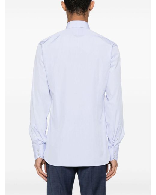 Chemise en coton à manches longues Tom Ford pour homme en coloris Blue