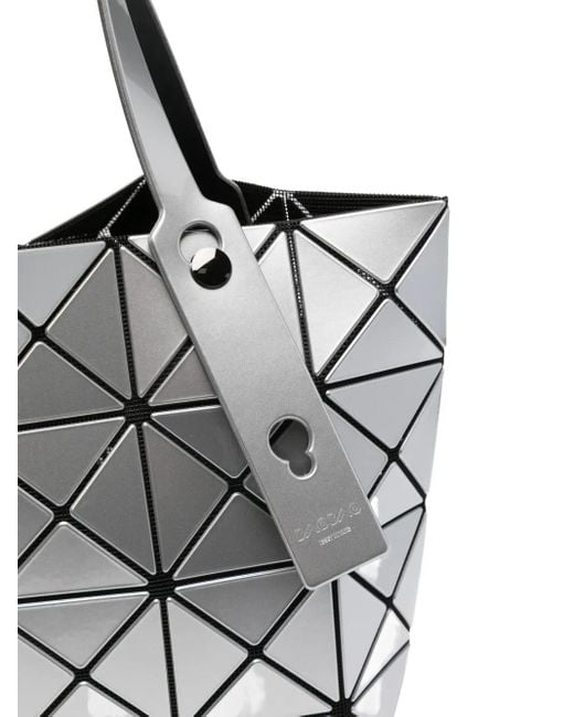 Issey Miyake Gray Leather Shoulder Bag