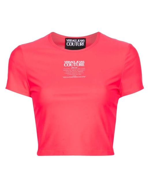 Versace Jeans Couture Pink Cropped T-Shirt