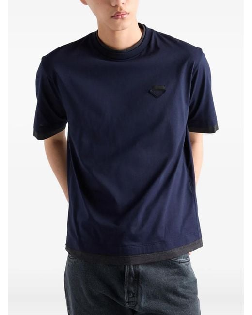 Prada Blue T-Shirts & Vests for men