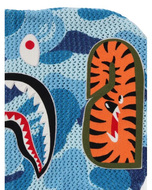 A Bathing Ape Hoodie mit Camouflagemuster in Blue für Herren