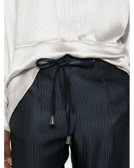 Giorgio Armani Blue Drawstring-Fastening Trousers