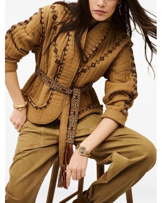 Ba&sh Metallic Embroidered Jacket