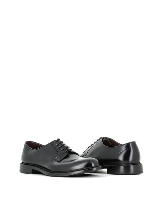 Green George White Polished Leather Derby Shoes for men