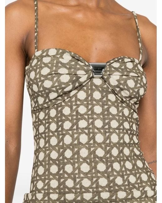 Nanushka Natural Kauit Sweetheart-Neck Top