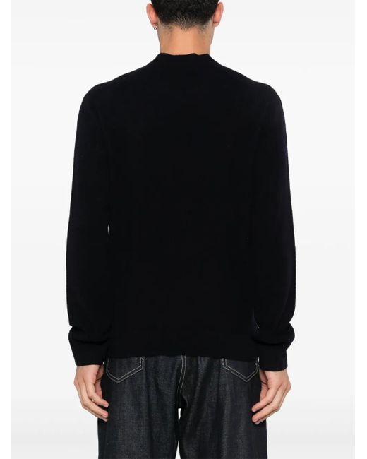 Maison Kitsuné Black Chillax Fox Wool Jumper for men