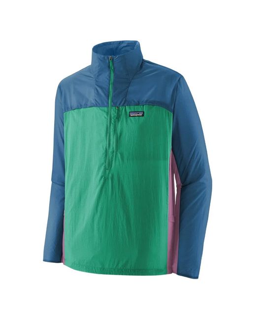 Patagonia Green Veste Houidini Stash Colour Block À Col Zippé for men