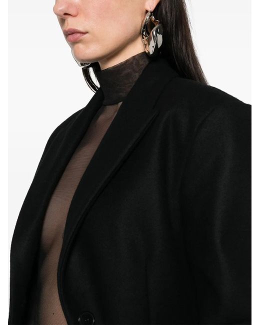 MODES GARMENTS Black Single-Breasted Wool Blazer
