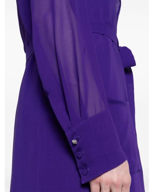 Max Mara Purple Fago Semi-sheer Silk Coat