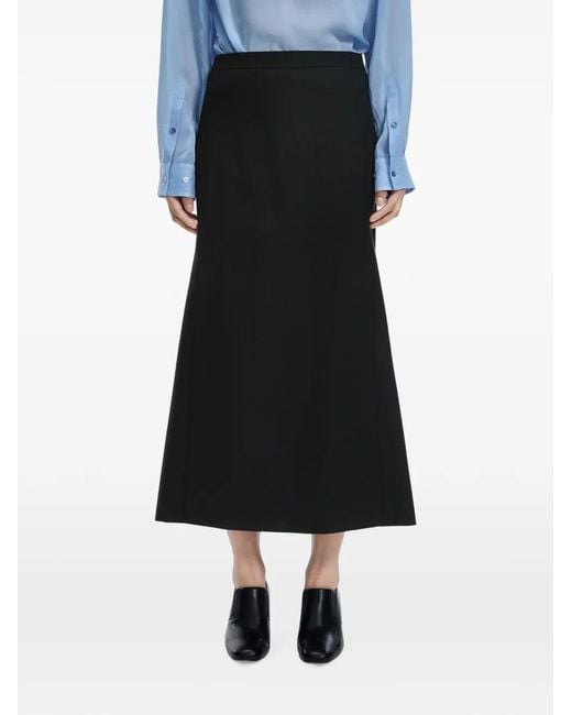 JNBY Black A-Line Midi Skirt