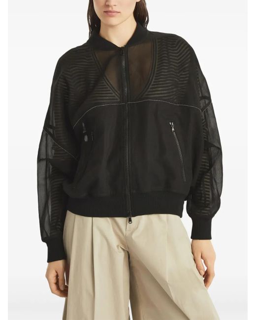 Brunello Cucinelli Black Bomber Jacket