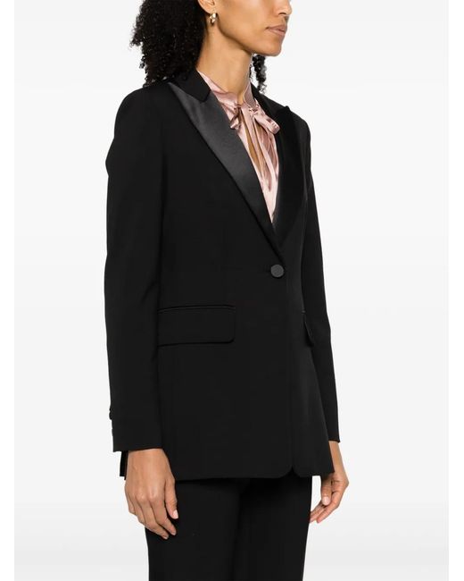 Max Mara Black Single-Breasted Wool-Blend Blazer