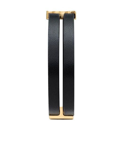 Saint Laurent White Cassandre Lederarmband