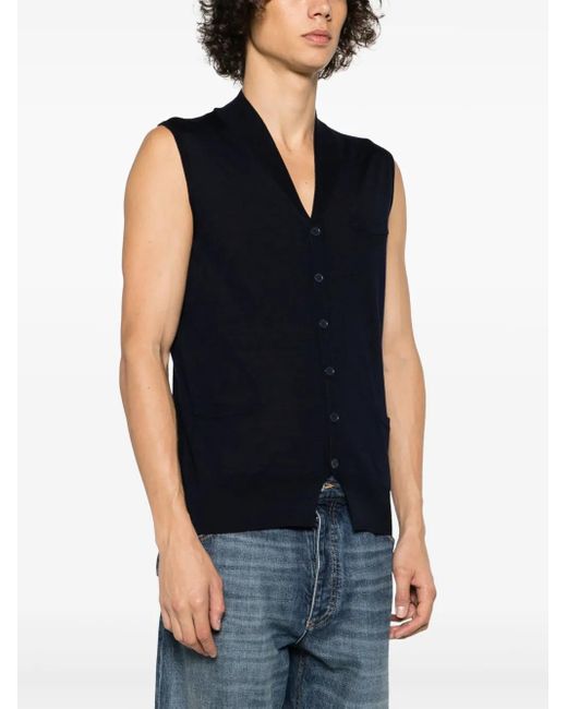 Ballantyne Blue Basolan Wool Vest for men