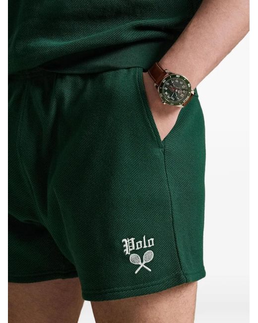 Polo Ralph Lauren Green Logo Shorts for men
