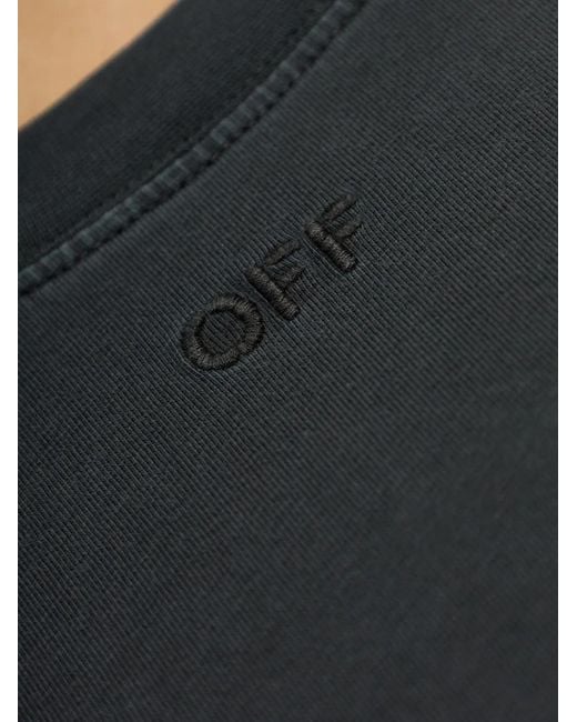 Off-White c/o Virgil Abloh Black Logo-Embroidered T-Shirt