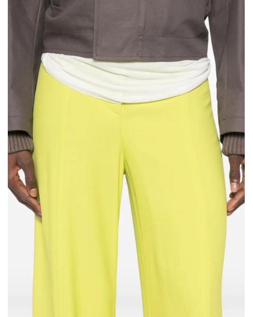Liviana Conti Yellow Wide-Leg Trousers