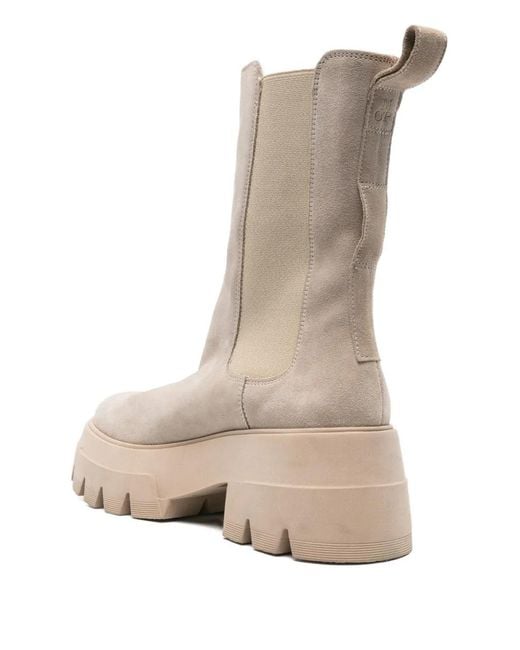 Marc O' Polo Natural 70Mm Elasticated-Panel Platform Boots