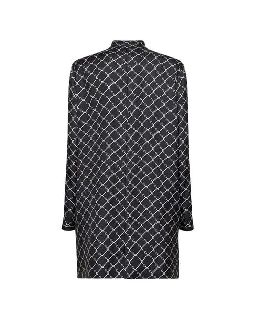 Gucci Gray Horsebit-Pattern Mini Dress