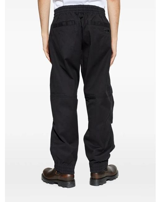 DIESEL Black Zipped-Pocket Trousers for men