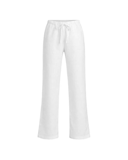 Reformation White Olina Trousers