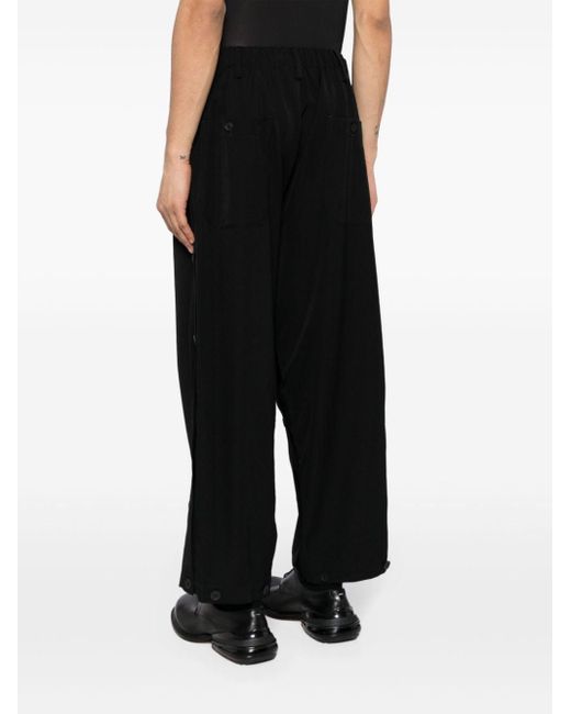 Pantalon ample à taille repliée Yohji Yamamoto pour homme en coloris Black