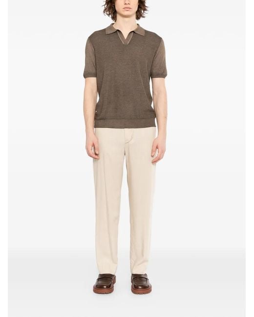 Canali Gray Knitted Top for men