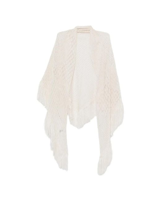 Sciarpa Con Frange di SIMONA CORSELLINI in White